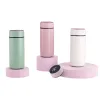 Green, pink and white insulated cups with smart temperature measurement rings, portable stainless steel for keeping warm and cold Item Picture